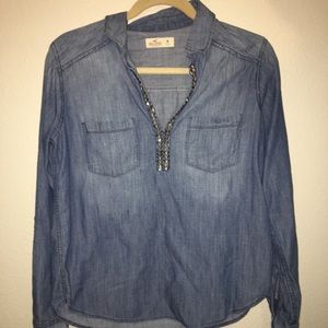 Hollistet women’s denim dress shirt